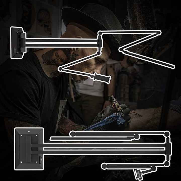 Taidu Tattoo Adjustable Wall-mounted Work Light - Tattoo Furniture - Mithra Tattoo Supplies Canada