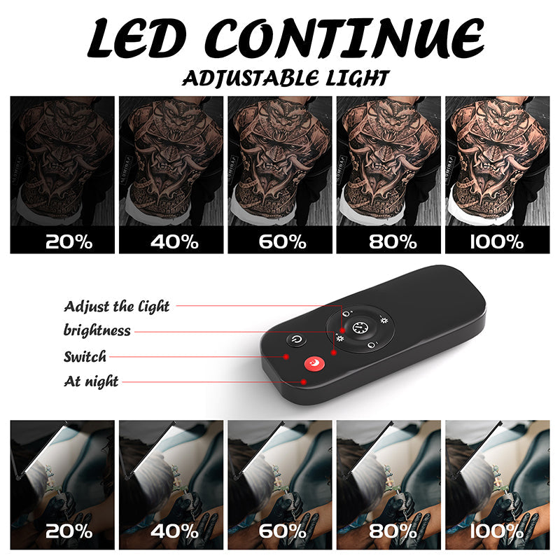 Taidu Tattoo Adjustable Wall-mounted Work Light - Tattoo Furniture - Mithra Tattoo Supplies Canada