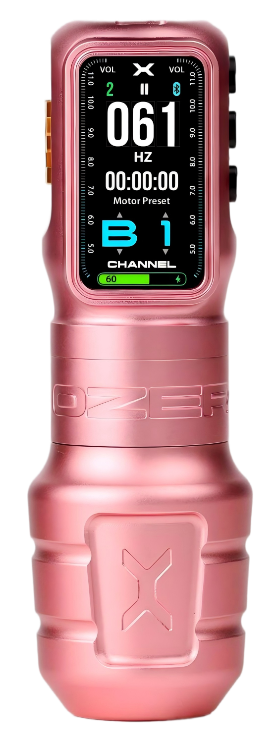 Ozer Channel X Tattoo Machine - Pink - Tattoo Machine - Mithra Tattoo Supplies Canada