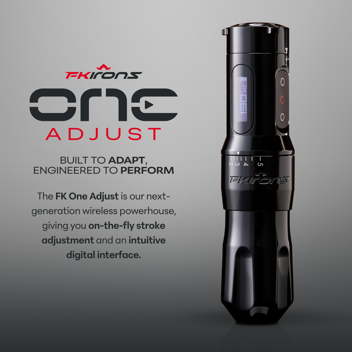 FK Irons One Adjust Wireless Tattoo Machine - Tattoo Machine - Mithra Tattoo Supplies Canada