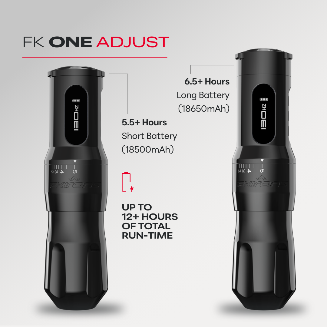 FK Irons One Adjust Wireless Tattoo Machine - Gun Metal - Tattoo Machine - Mithra Tattoo Supplies Canada
