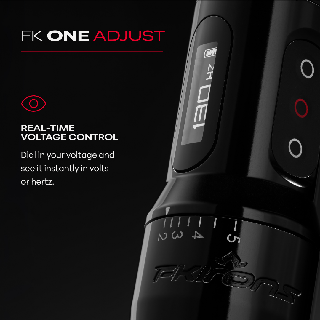 FK Irons One Adjust Wireless Tattoo Machine - Pop Pink - Tattoo Machine - Mithra Tattoo Supplies Canada