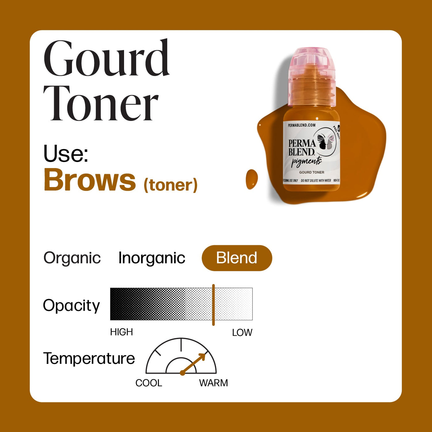 Perma Blend Gourd Toner - PMU Pigments - Mithra Tattoo Supplies Canada