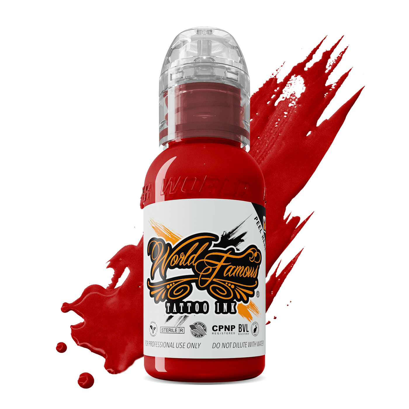 World Famous Straight Red - Tattoo Ink - Mithra Tattoo Supplies Canada